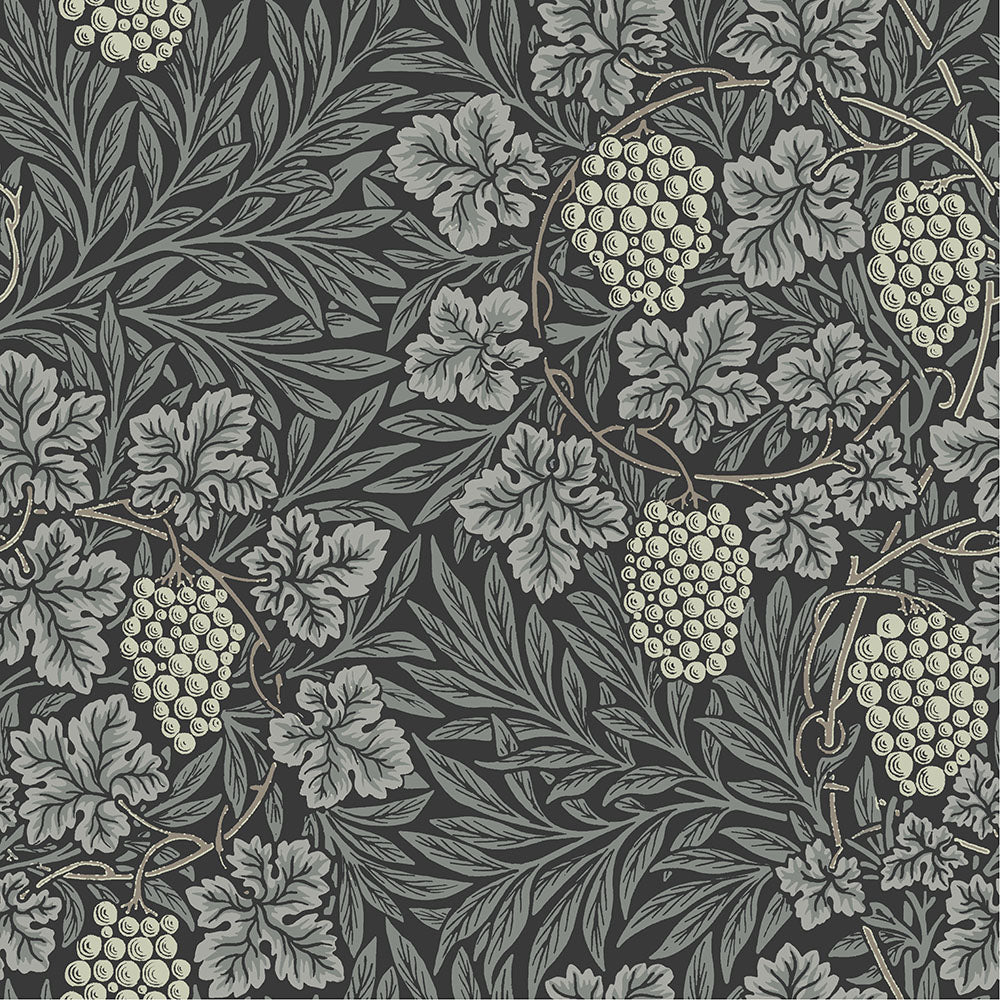 82021 - Vine Wallpaper - Blue - Midbec