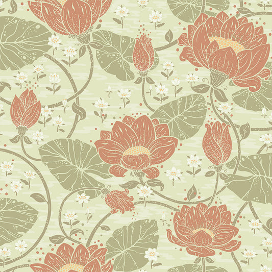 83119 - Eva Wallpaper - Light Green - Midbec