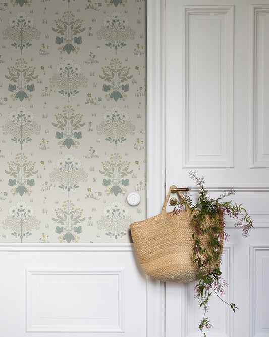 83131 - Edla Wallpaper - White - Midbec