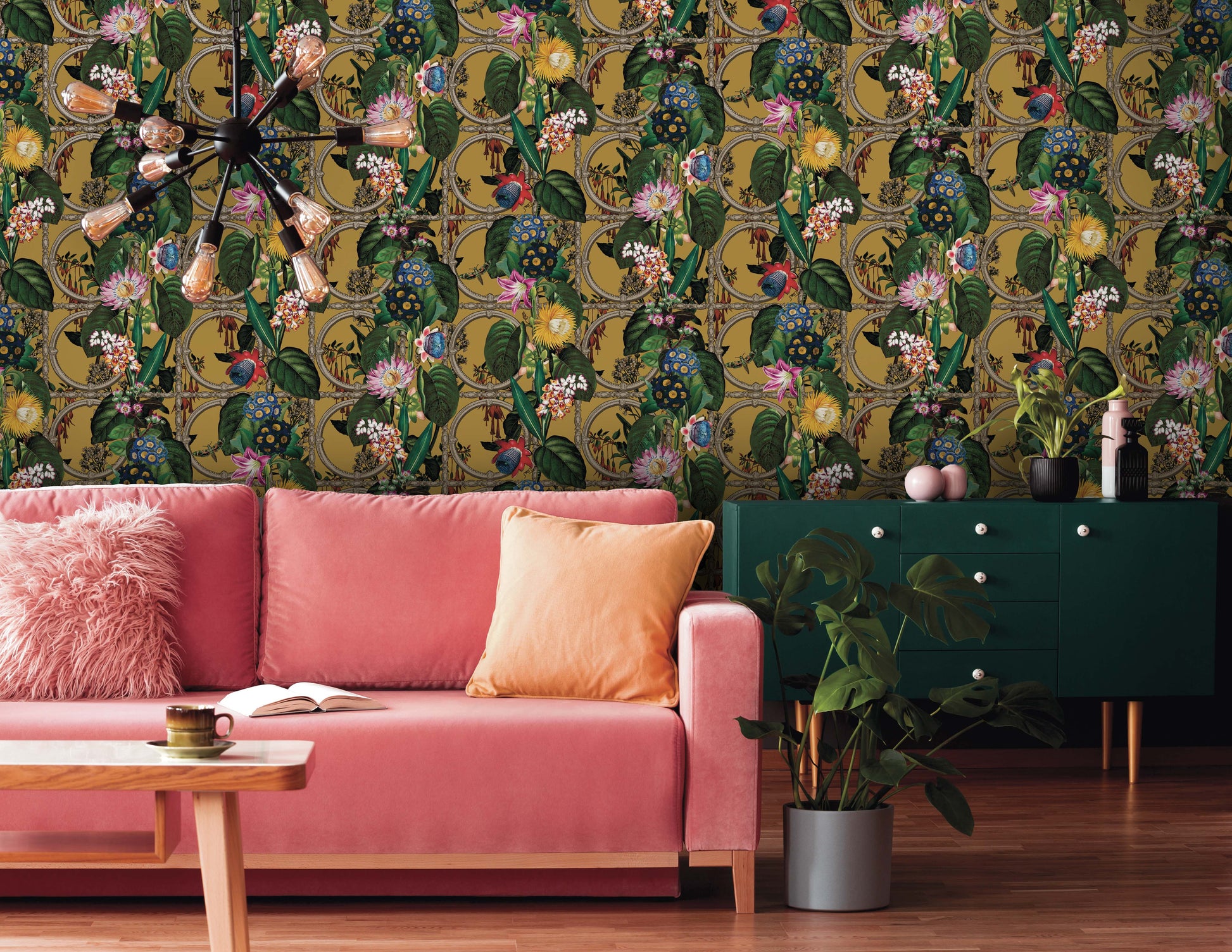 91433 - Alata Wallpaper - Ochre - Holden Decor