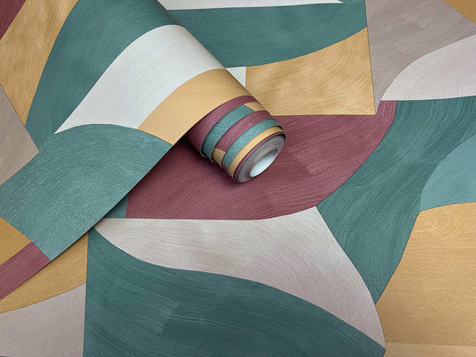 91510 - Ennedi Wallpaper - Maroon Ochre - Holden Decor