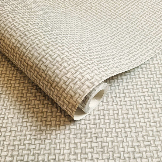 91600 - Biderbost Weave Wallpaper - Cream - Holden Decor
