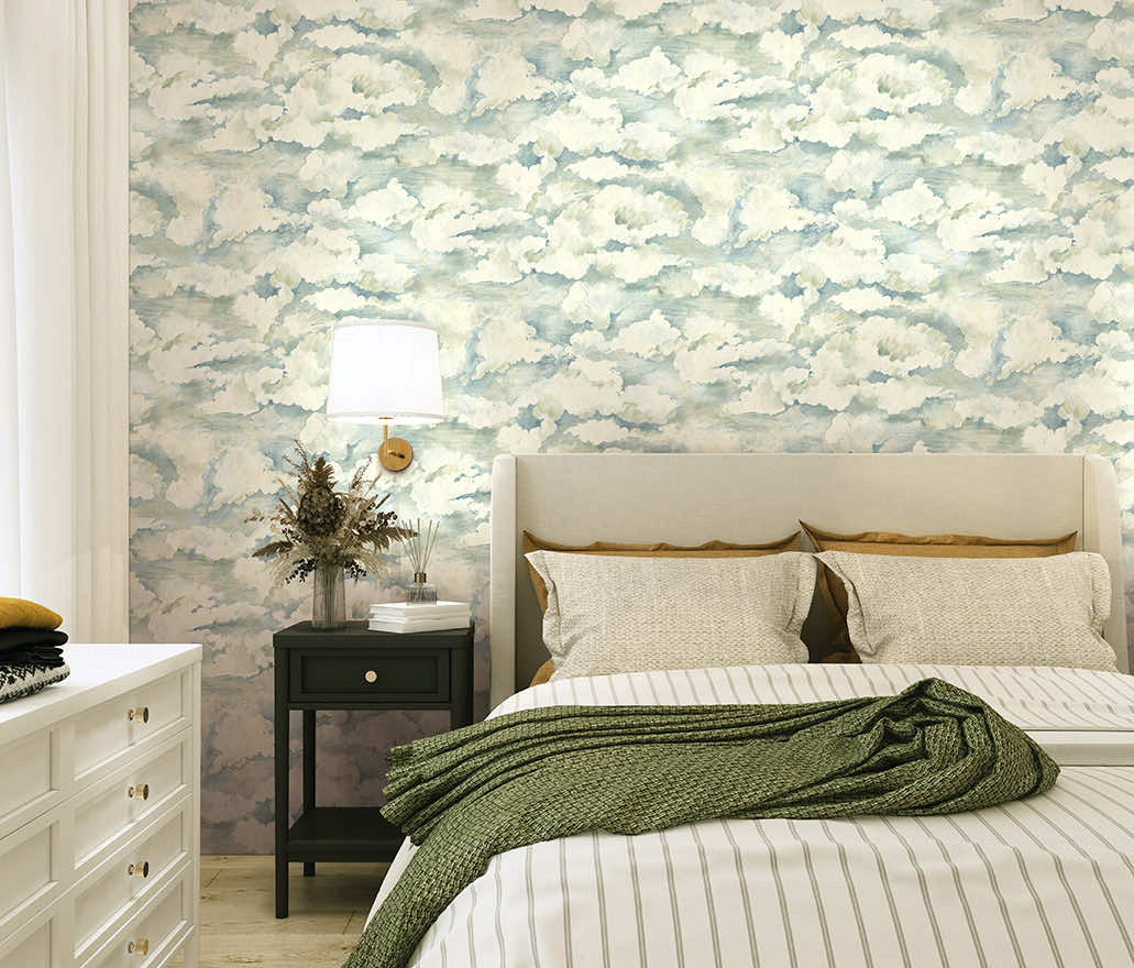 91771 - Sora Wallpaper - Soft Aqua - Holden Decor
