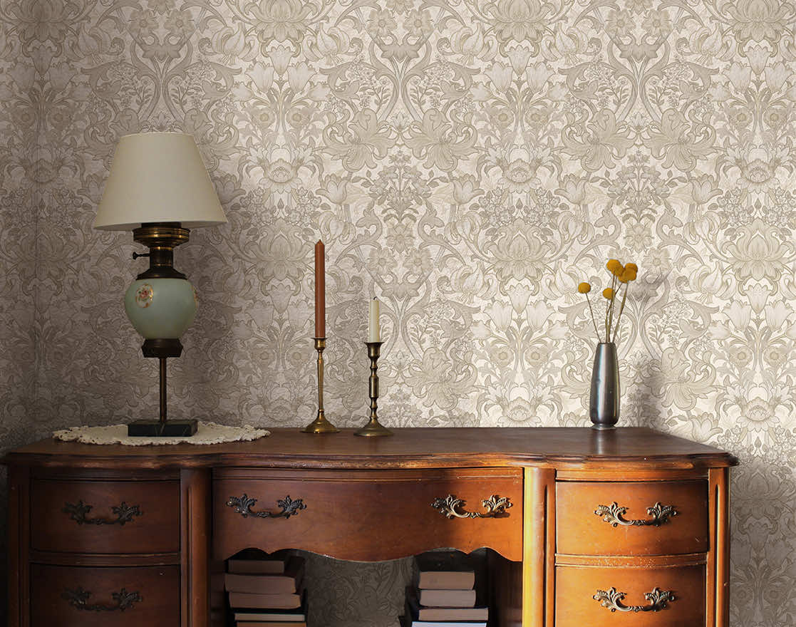 91901 - Fleurmont Wallpaper - Neutral - Holden Decor