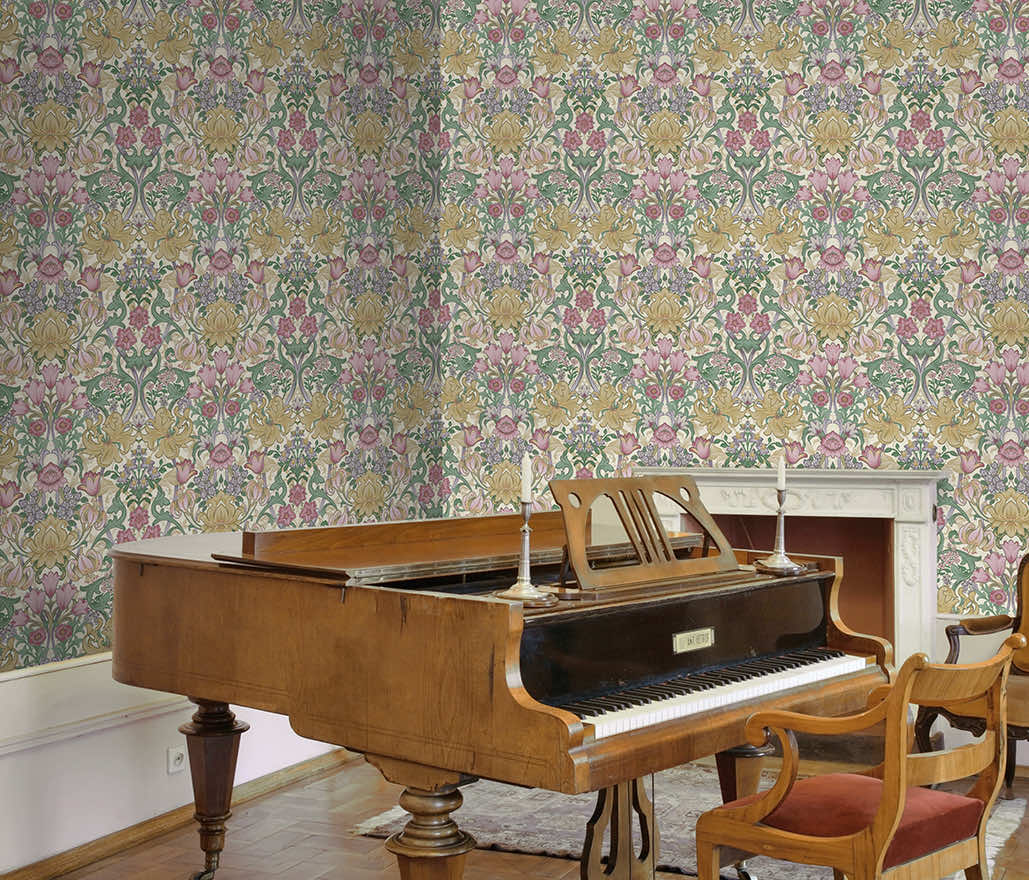 91902 - Fleurmont Wallpaper - Cream / Multi - Holden Decor