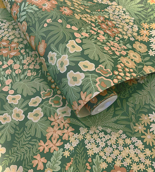 91920 - Lysandra Wallpaper - Emerald Green - Holden Decor