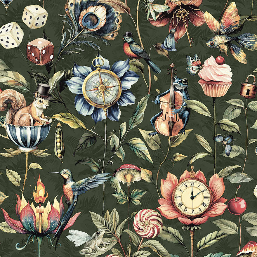 91941 - Elysium Wallpaper - Emerald Green - Holden Decor