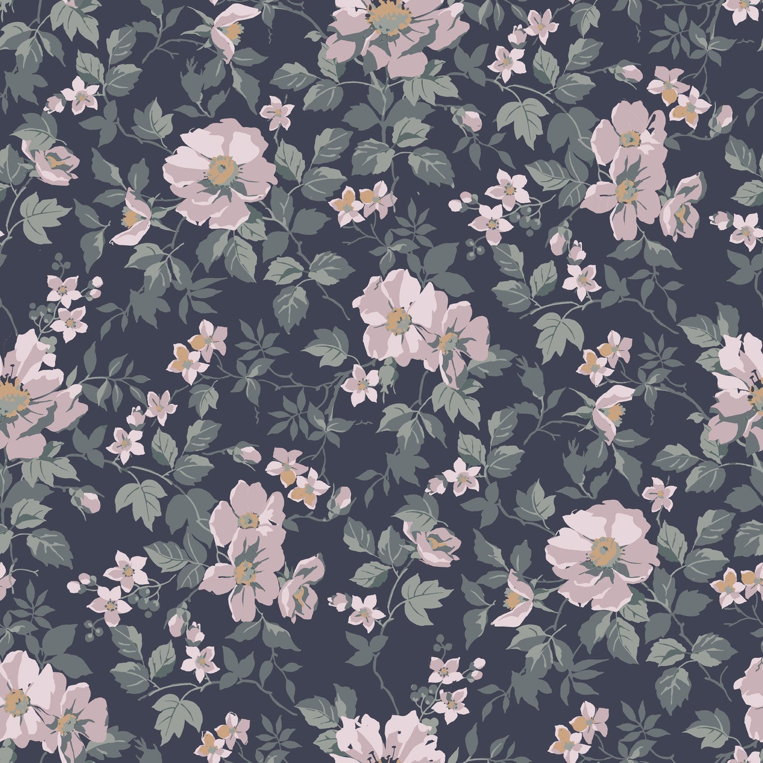 92110 - Johanna Wallpaper - Blue - Midbec