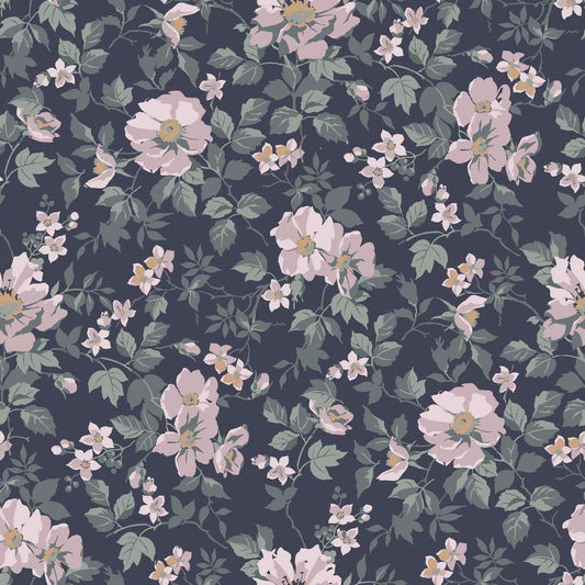 92110 - Johanna Wallpaper - Blue - Midbec