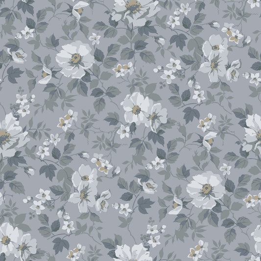 92111 - Johanna Wallpaper - Blue/Gray - Midbec
