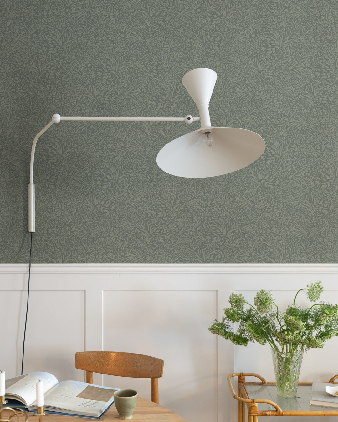 92117 - Kristina Wallpaper - Gray/Green - Midbec