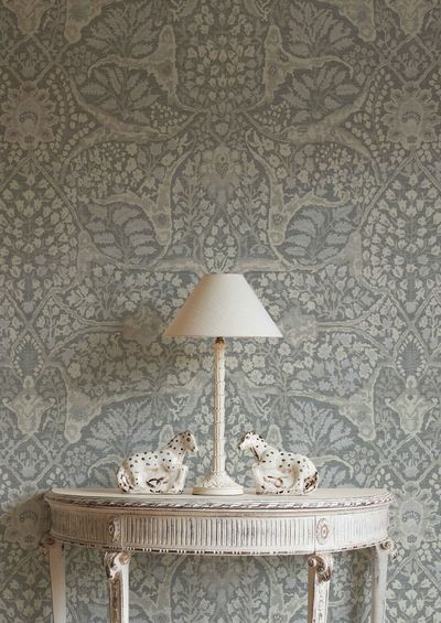Alhambra 100 Wallpaper - Sea Breeze - Lewis & Wood