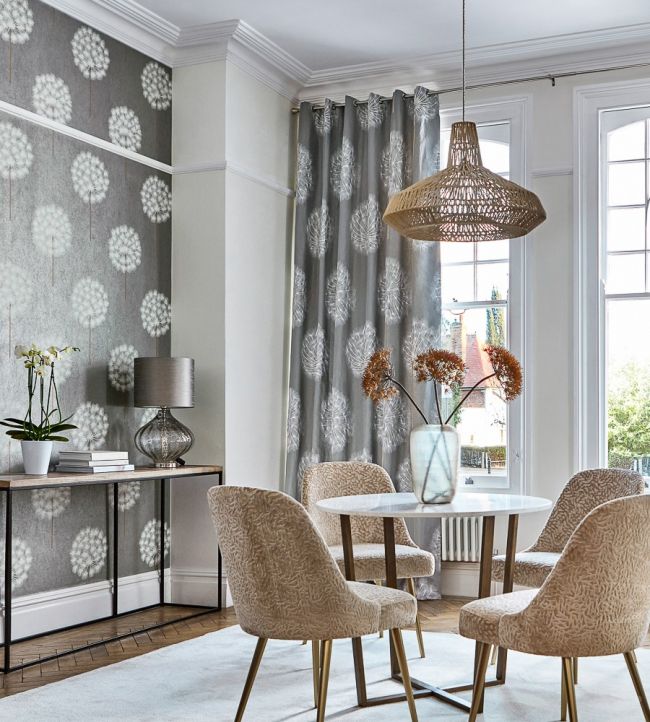 Amity Wallpaper - Pewter/Brass - HPUT111888 - Harlequin