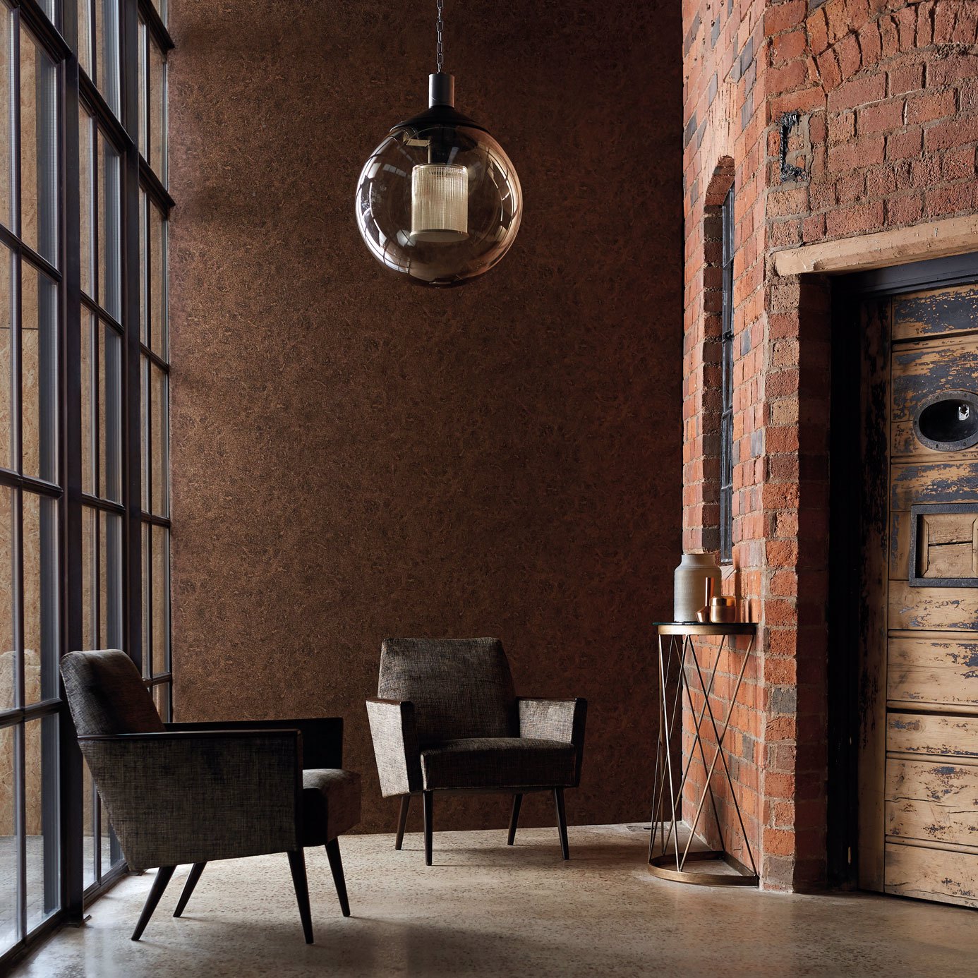 Anthology Lacquer Wallpaper - Amber - EANT111132 - Harlequin