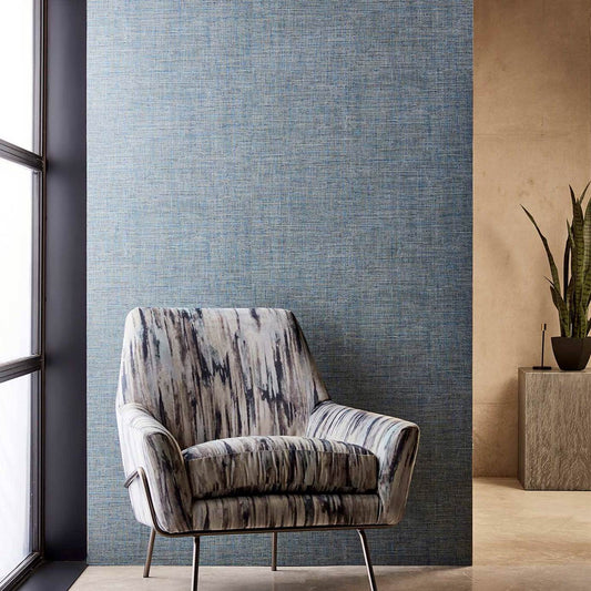 Anthology Seri Raphia Wallpaper - Saphire - EANW112594 - Harlequin