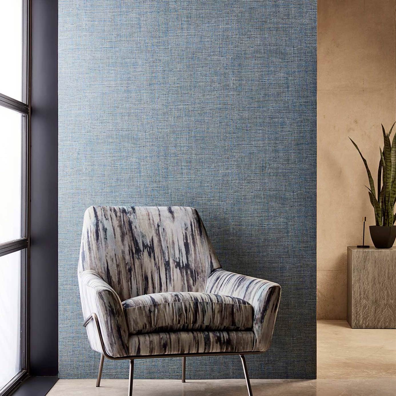 Anthology Seri Raphia Wallpaper - Stone - EANW112597 - Harlequin