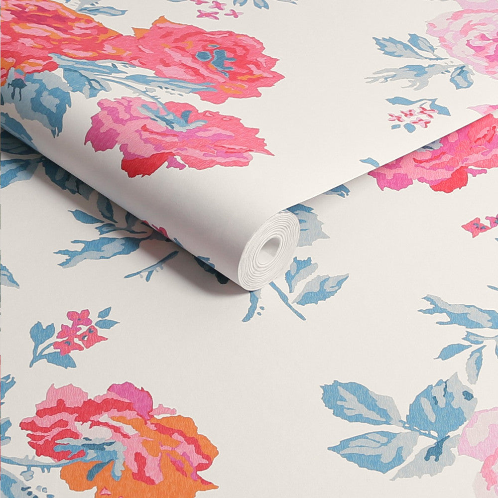 Archive Rose Wallpaper - Blue & Pink 
 - 125495 - Cath Kidston