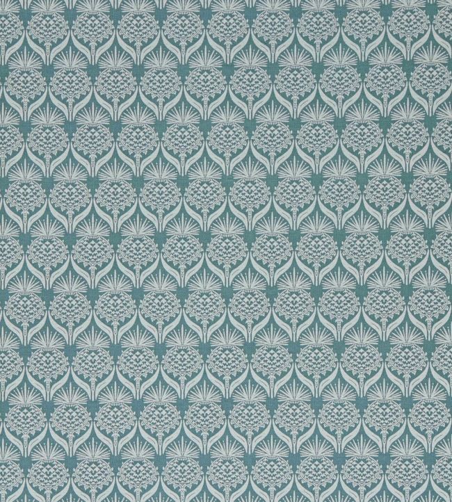 Artichoke Thistle Fabric - Teal - BG-F040101 - Barneby Gates