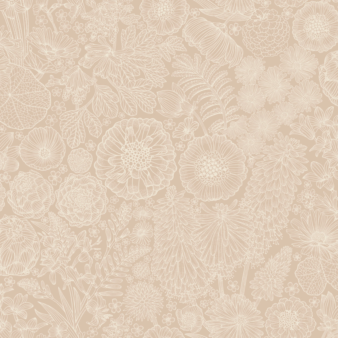 August Wallpaper - Pink - Summer Gray
