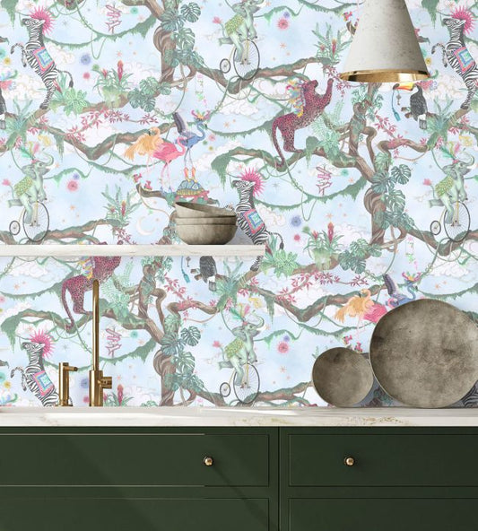 BMCF003-01A - Balancing Act Wallpaper - Blue Sky - Brand McKenzie