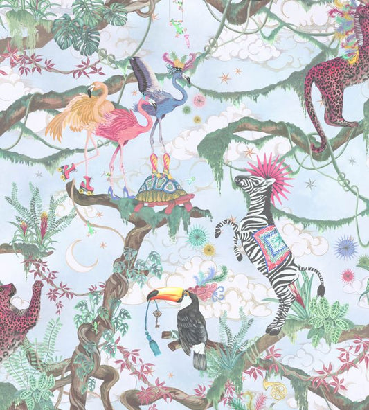 BMCF003-01A - Balancing Act Wallpaper - Blue Sky - Brand McKenzie