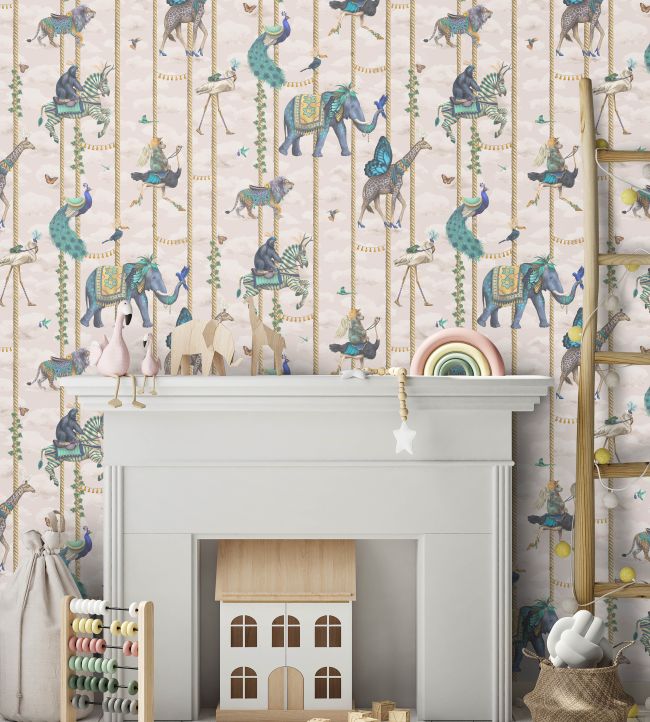 BMCF003-04B - Carousel Wallpaper - Linen - Brand McKenzie