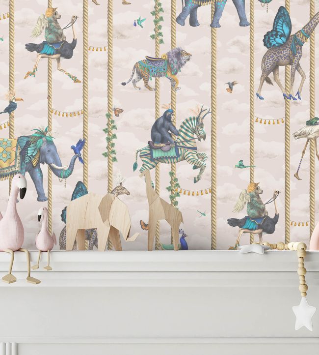 BMCF003-04B - Carousel Wallpaper - Linen - Brand McKenzie