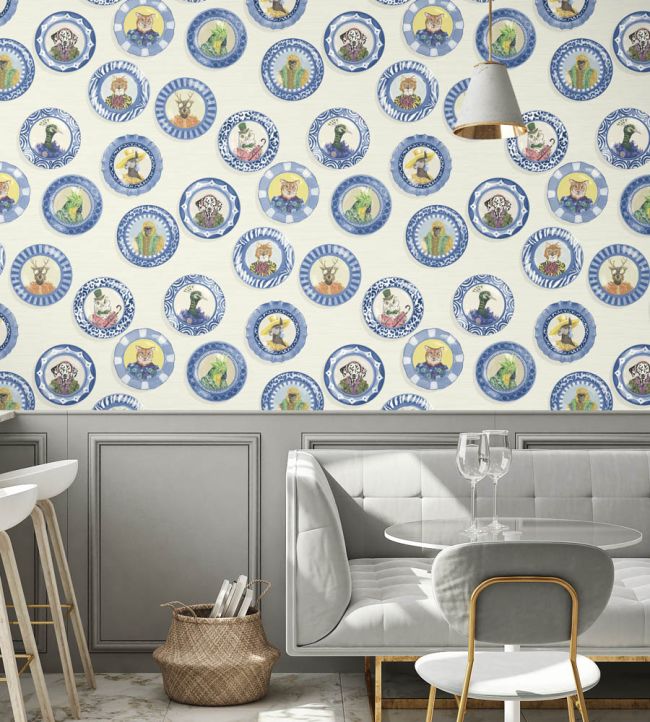 BMPP004-03B - Fine China Wallpaper - Blue & White - Brand McKenzie