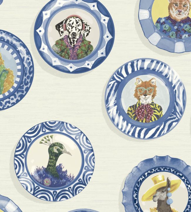 BMPP004-03B - Fine China Wallpaper - Blue & White - Brand McKenzie