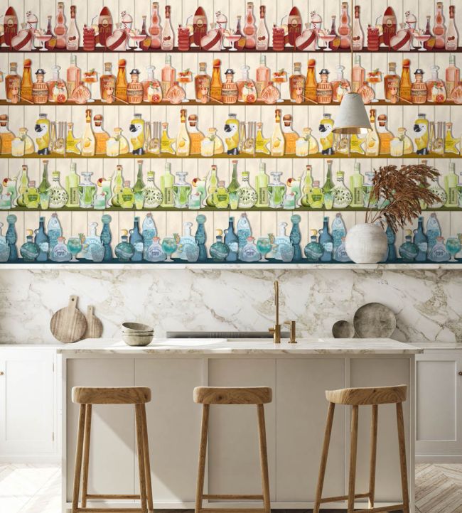 BMPP004-07B - Mixology Wallpaper - Ivory - Brand McKenzie