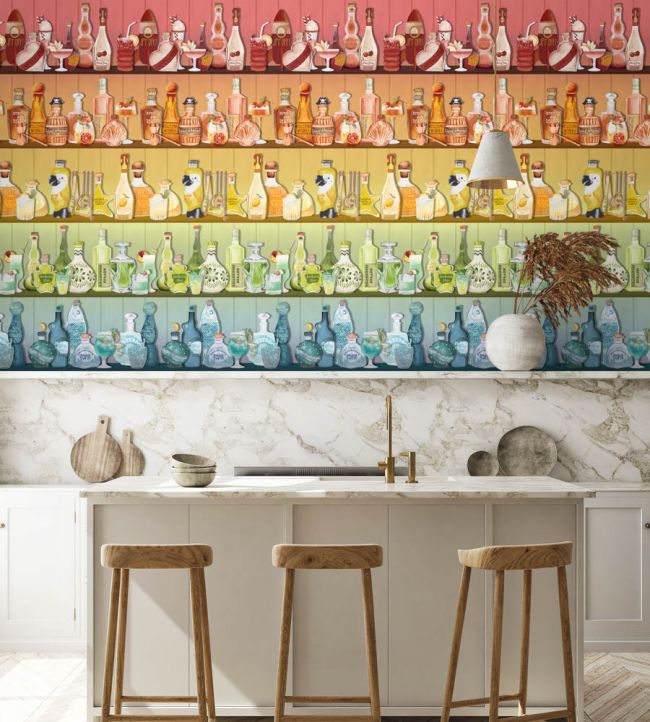 BMPP004-07C - Mixology Wallpaper - Rainbow - Brand McKenzie
