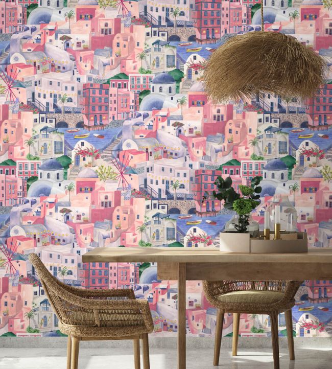 BMPP004-08C - The Mediterranean Wallpaper - Lavender Rose - Brand McKenzie