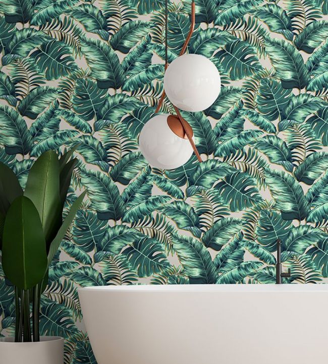 BMTD001-06B - Banana Leaves Standard Wallpaper - Blush Pink - Brand McKenzie