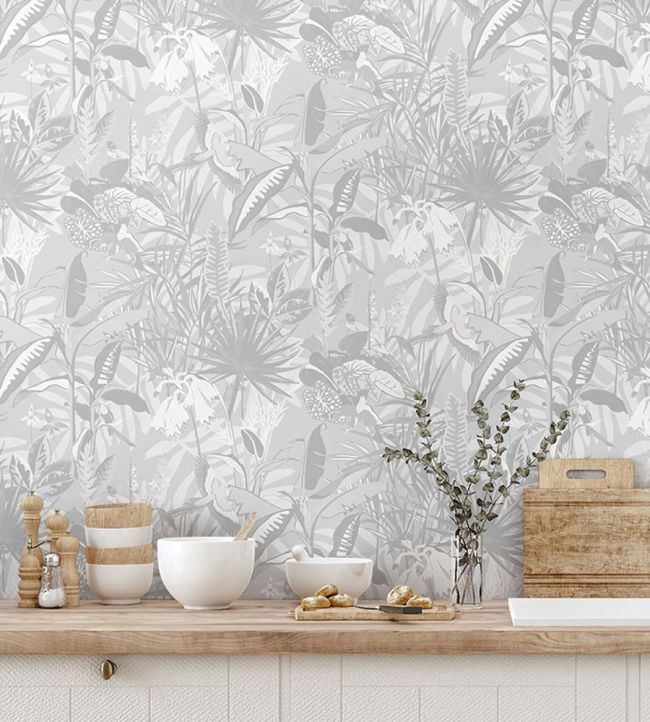 BMTD001-14C - The Tropics Wallpaper - Stone Grey - Brand McKenzie