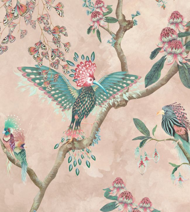 BMWL005-01D - Birds In Paradise Wallpaper - Plaster - Brand McKenzie