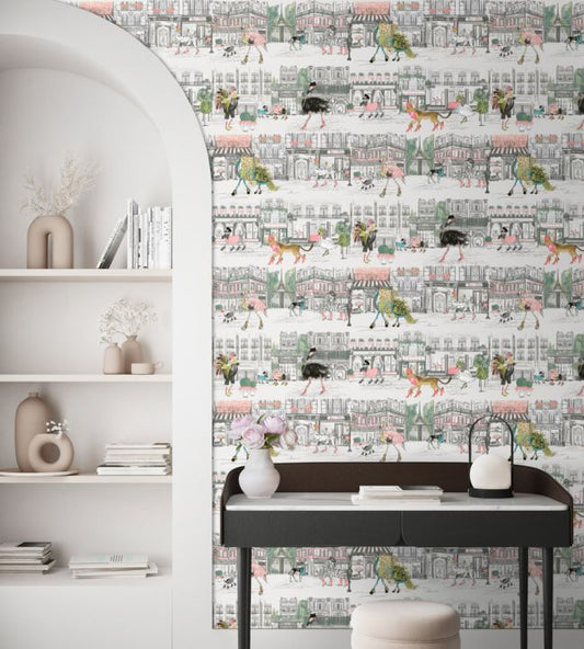 BMWL005-02A - Catwalk Wallpaper - Black & White - Brand McKenzie