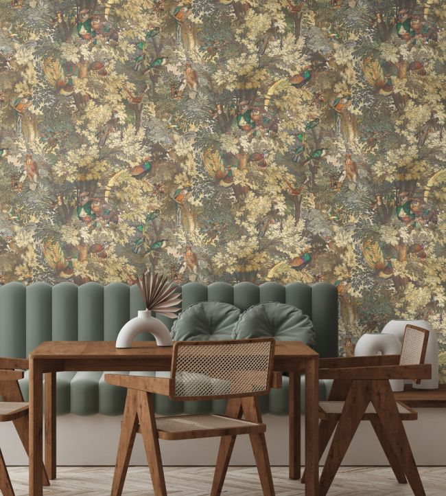 BMWL005-04A - Gentlemen Birds Wallpaper - Autumn - Brand McKenzie
