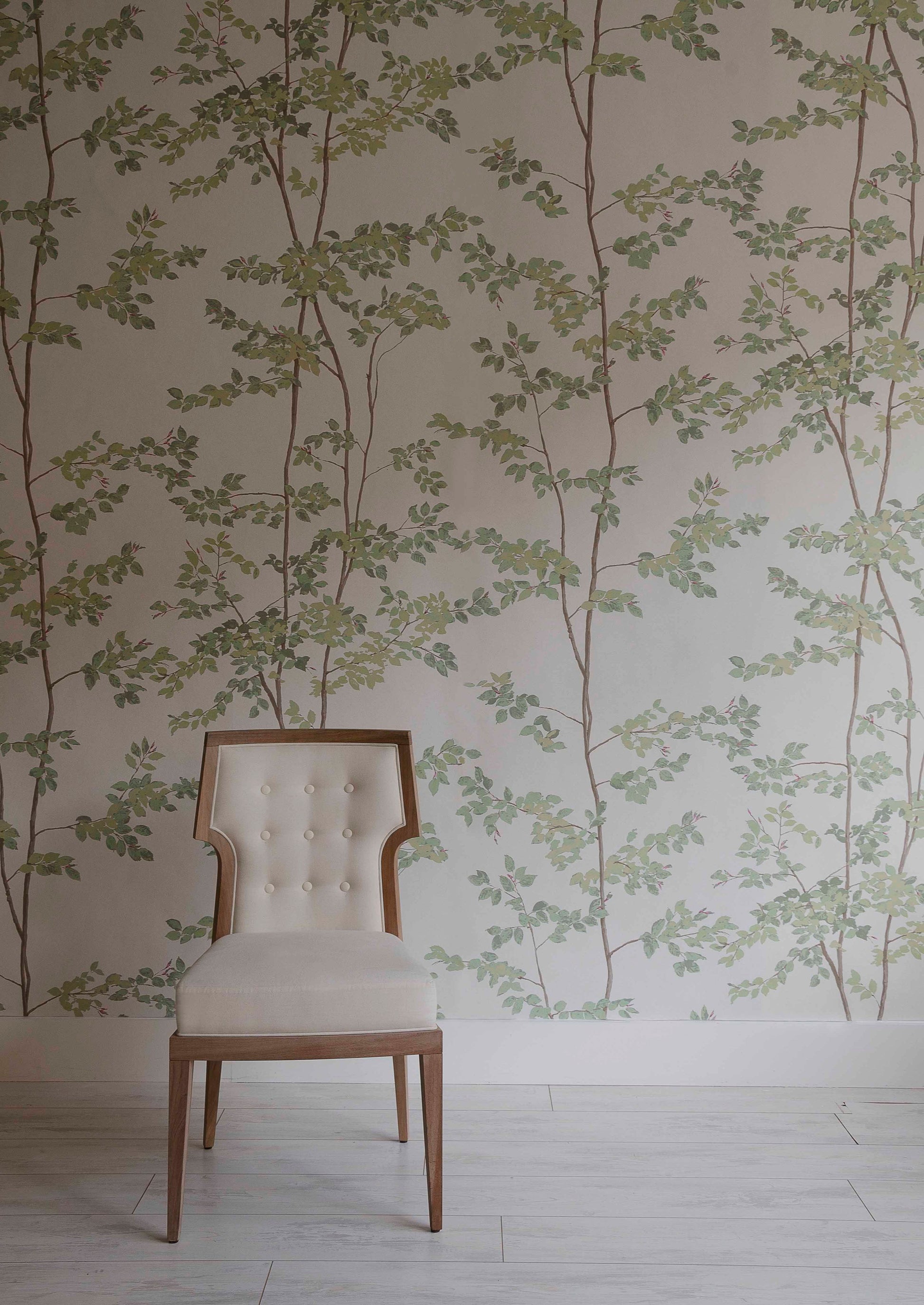 Beech Wallpaper - Document Green - Lewis & Wood