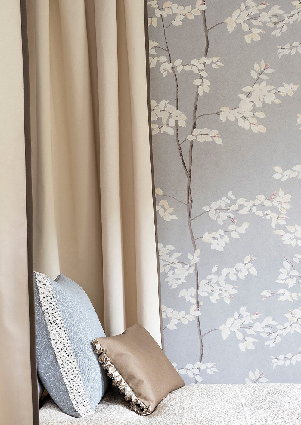 Beech Wallpaper - Dove - Lewis & Wood