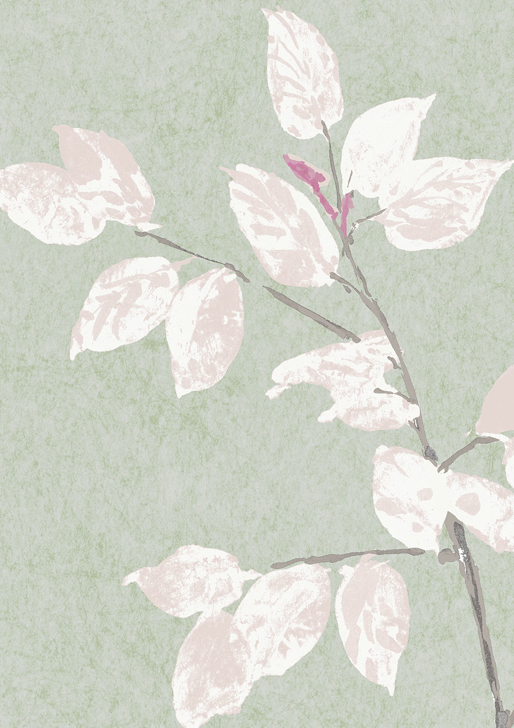 Beech Wallpaper - Jade - Lewis & Wood