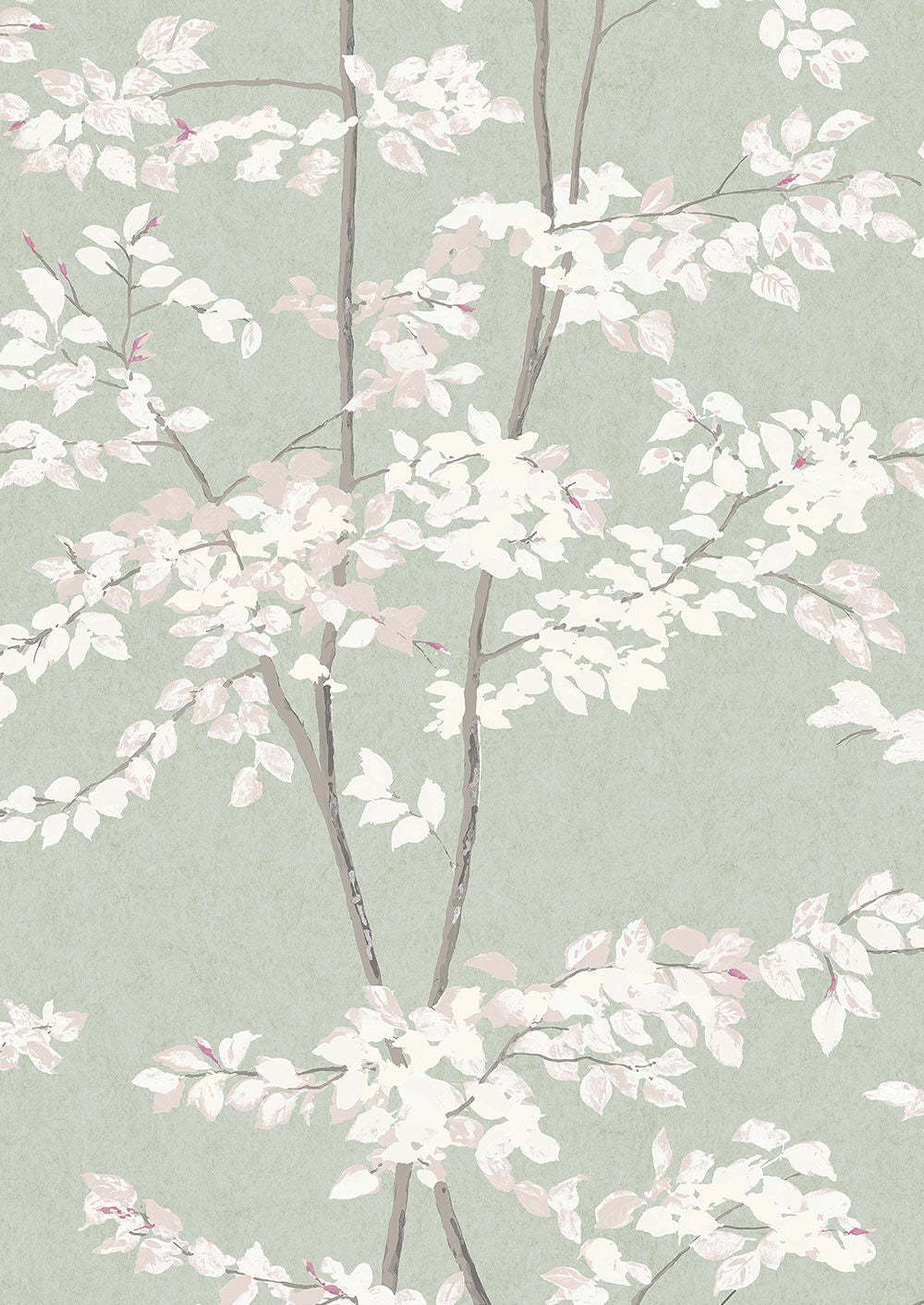 Beech Wallpaper - Jade - Lewis & Wood