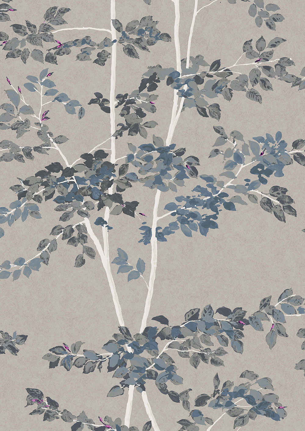 Beech Wallpaper - Steel - Lewis & Wood
