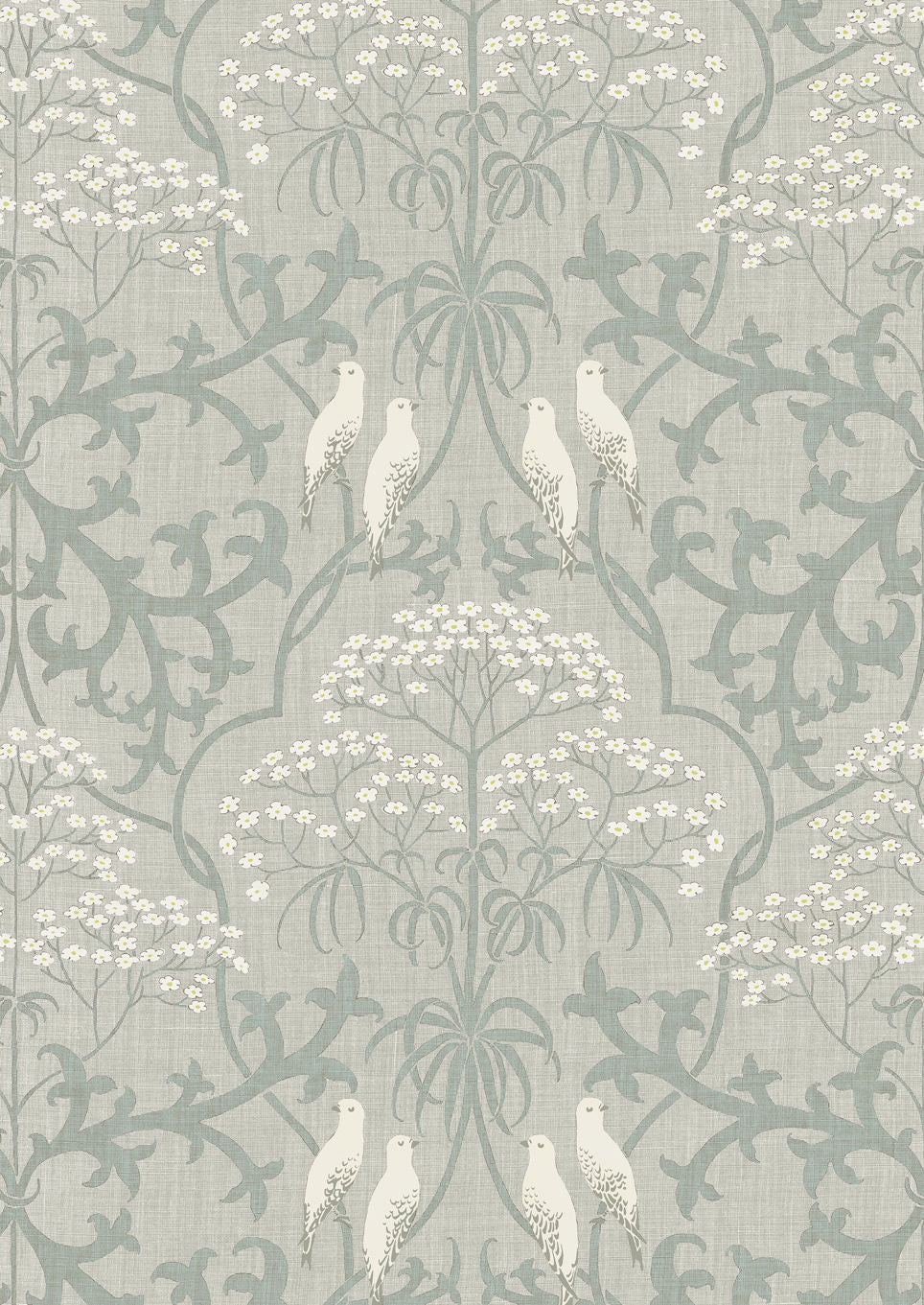 Bella Wallpaper - Smoke - Lewis & Wood