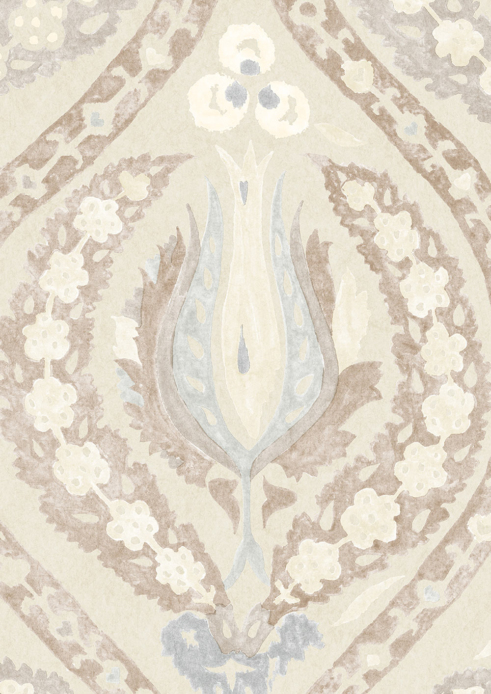 Benaki Wallpaper - Blue Mink - Lewis & Wood