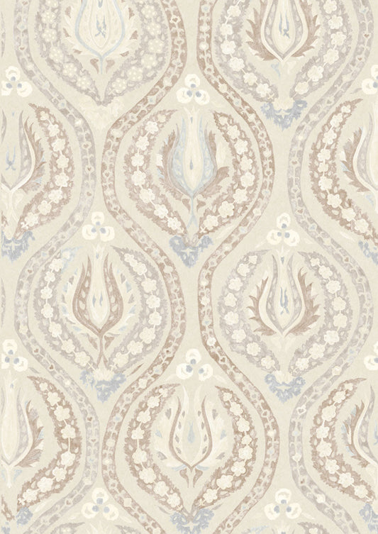 Benaki Wallpaper - Blue Mink - Lewis & Wood