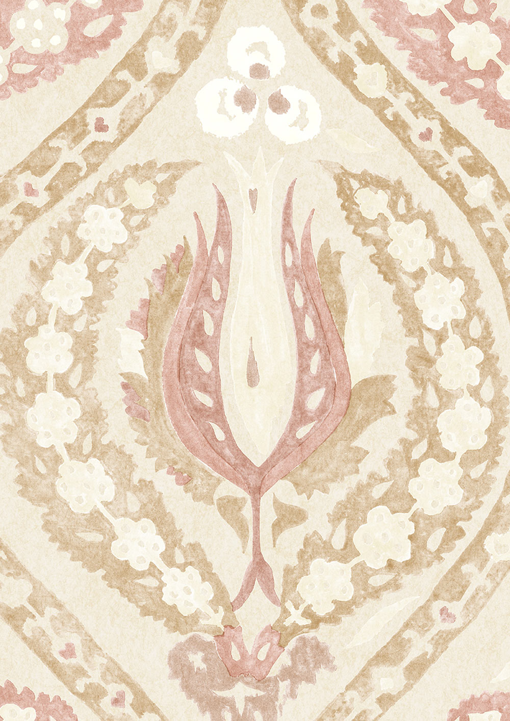 Benaki Wallpaper - Pink Cocoa - Lewis & Wood