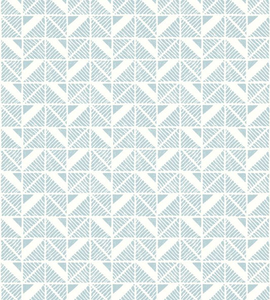 Bloomsbury Square Wallpaper - Soft Blue - AT23114 - Anna French