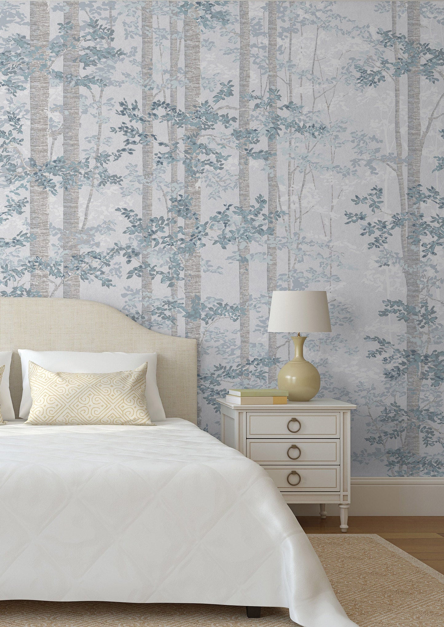 Bosky Wallpaper - Blue Yonder - Lewis & Wood
