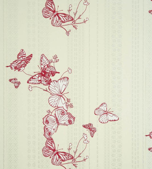 Bugs and Butterflies Wallpaper - Raspberry - BG0100 - 301 - Barneby Gates