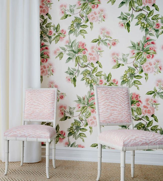 Camellia Garden Wallpaper - Coral - AT24550 - Anna French